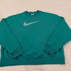 Nike Therma Fit Green/Teal Crewneck Sweater Size Large